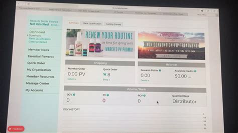 Dashboard Tour Of Young Living Virtual Office Youtube