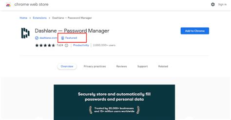 Dashlane Password Manager Chrome Web Store