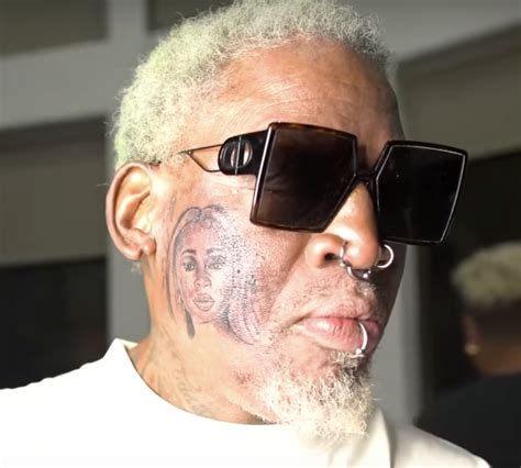 Dennis Rodman Got A Huge Cheek Tattoo Of His Girlfriend Dennis Rodman Got A Huge Cheek Tattoo Of His Girlfriend