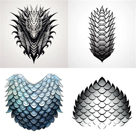 Detailed Dragon Scale Tattoo Design On Neck On Craiyon Detailed Dragon Scale Tattoo Design On Neck On Craiyon