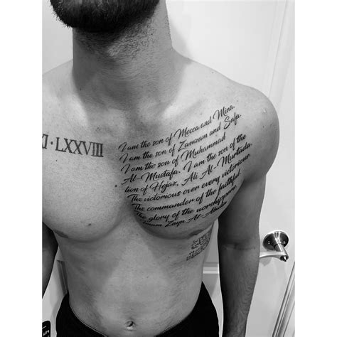 Discover The Most Stunning Chest Text Tattoos For Men