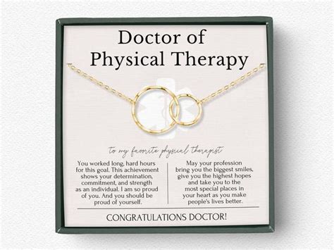 Doctor Of Physical Therapy Graduation Necklace Gift Graduation Gifts Ideas For Her Dpt Assistant Necklaces Gifts With Message Card Etsy Israel