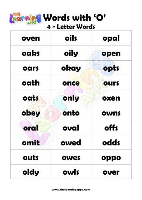 Download Free Printable 4 Letter Word Starting With O Download Free Printable 4 Letter Word Starting With O
