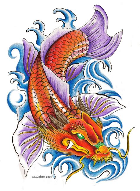 5 Dragon Koi Fish Tattoo Ideas