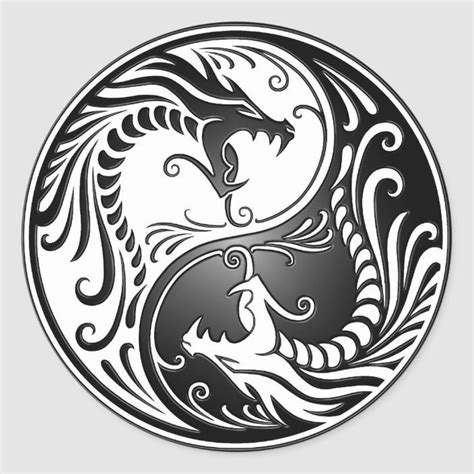 Dragon Yin Yang Sticker Naga Dragon Dragon Naga