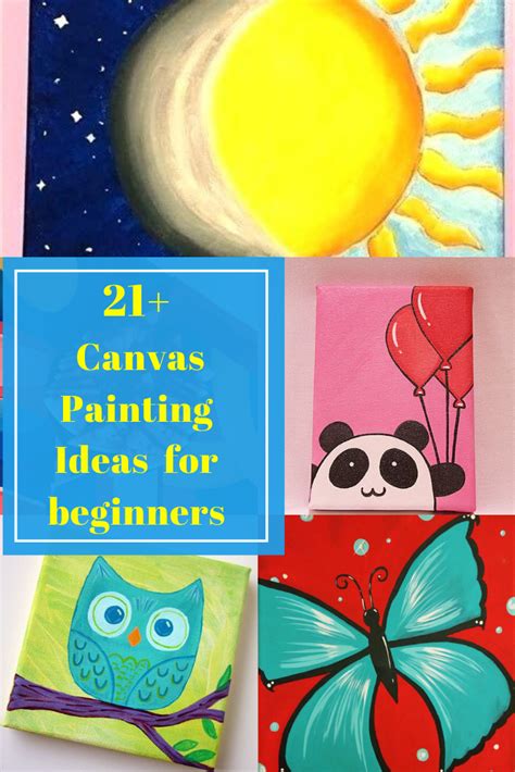 Easy Diy Cartoon Painting Ideas For Kids Beginners Easy Paintings Si Art Painting Canvas