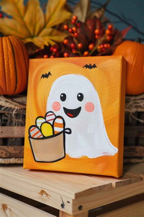 Easy Diy Halloween Painting Halloween Canvas Art Halloween Canvas Paintings Halloween Painting