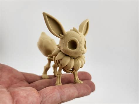 Eevee Skeleton Figure Pokemon Kanto Edition Cute Free 3D Print Model Makerworld