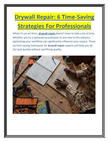 Efficient Drywall Repair Time Saving Tips For Pros