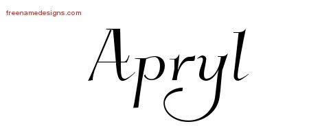 Elegant Name Tattoo Designs Apryl Free Graphic Free Name Designs