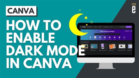 Enable Or Disable Dark Mode In Canva Dark Theme Night Mode In Canva Youtube