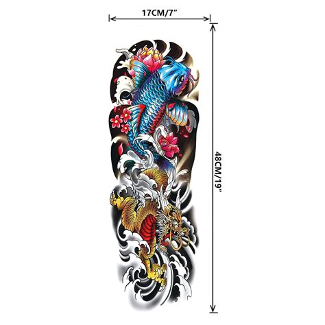 Epic Koi Dragon Full Sleeve Tattoo Sticker 19X7 Inch Temporary Japanese Style Tattoo Design For Crafts Body Art Scrapbooks Or Cosplay Etsy Epic Koi Dragon Full Sleeve Tattoo Sticker 19X7 Inch Temporary Japanese Style Tattoo Design For Crafts Body Art Scrapbooks Or Cosplay Etsy