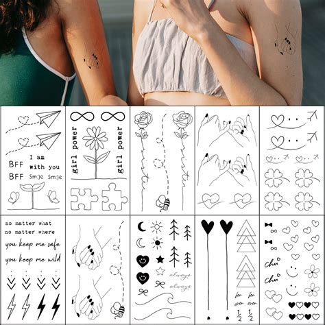 Esland Realistic Best Friends Temporary Tattoos Matching Bestie Tattoo Stickers For Women Girls Couples And Family Amazon Co Uk Beauty Esland Realistic Best Friends Temporary Tattoos Matching Bestie Tattoo Stickers For Women Girls Couples And Family Amazon Co Uk Beauty