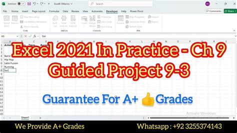 Excel 2021 In Practice Module 5 Guided Project 4 3 Excel Ch 5 Guided Project 4 3 Simnet