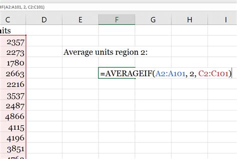 Excel AverageIf Function