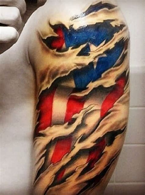 Famous Ripped Skin Tattoo Design For Cool Men Famous Ripped Skin Tattoo Design For Cool Men