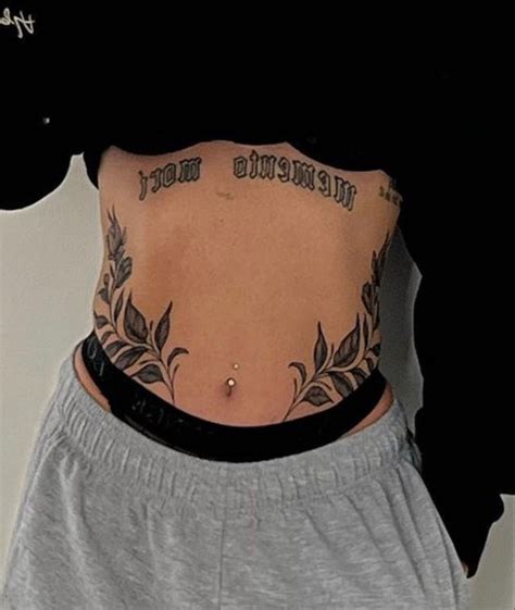 Female Abdomen Tattoo Designs
