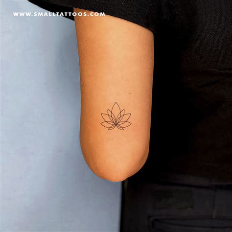Fine Line Lotus Flower Temporary Tattoo Set Of 3 Small Tattoos Fine Line Lotus Flower Temporary Tattoo Set Of 3 Small Tattoos