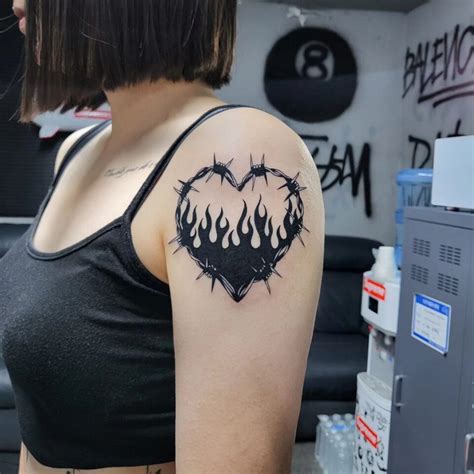 Fire Heart Tattoo Meaning