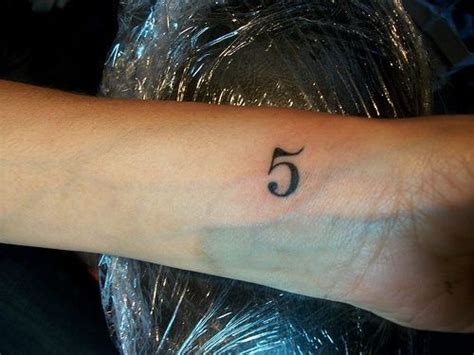 Five 5 Number Tattoo Designs Tattoos With Names