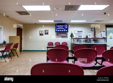 Florida South Miami Beach Social Security Office Federal Government Agency Waiting Room Empty