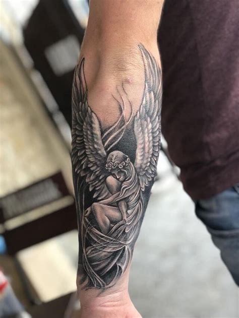 Forearm Angel Tattoos For Men Forearm Angel Tattoos For Men