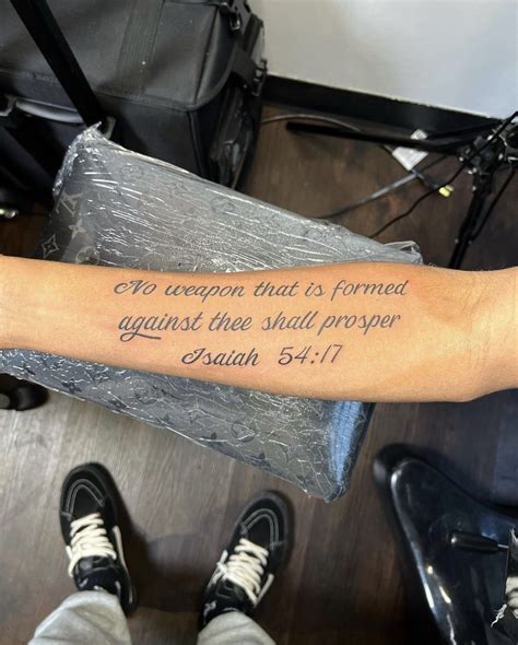 Forearm Isaiah 54 17 Tattoo Tatuaggiolon