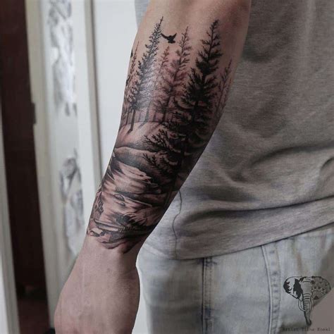 Forest Tattoo Most Attractive Forest Tattoo Forest Arm Tattoo Sleeve Design For Men