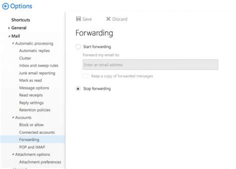 Forward Your Penno365 Email Outlook Web App Owa Arts Sciences Computing