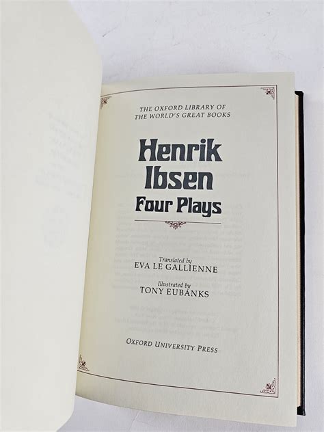 Four Plays Franklin Library Oxford Library Of The World S Greatest Books Henrik Ibsen First Edition First Printing