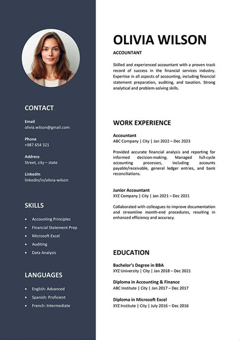 Free Cv Template 5 Wozber