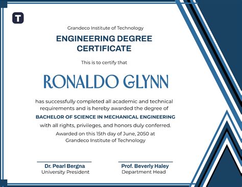 Free Engineering Degree Certificate Template To Edit Online Free Engineering Degree Certificate Template To Edit Online