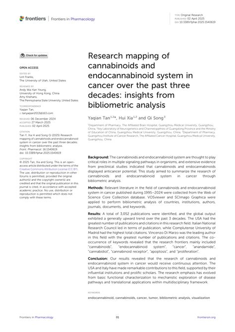 Frontiers Research Mapping Of Cannabinoids And Endocannabinoid System In Cancer Over The Past Three Decades Insights From Bibliometric Analysis Frontiers Research Mapping Of Cannabinoids And Endocannabinoid System In Cancer Over The Past Three Decades Insights From Bibliometric Analysis