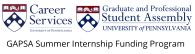 Gapsa Summer Internship Funding Program Career Services University Of Pennsylvania Gapsa Summer Internship Funding Program Career Services University Of Pennsylvania