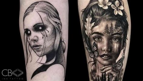 Girl Head Tattoos Bold Beautiful And Timeless Ink
