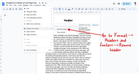 Google Docs Header On First Page Only 6 Easy Steps
