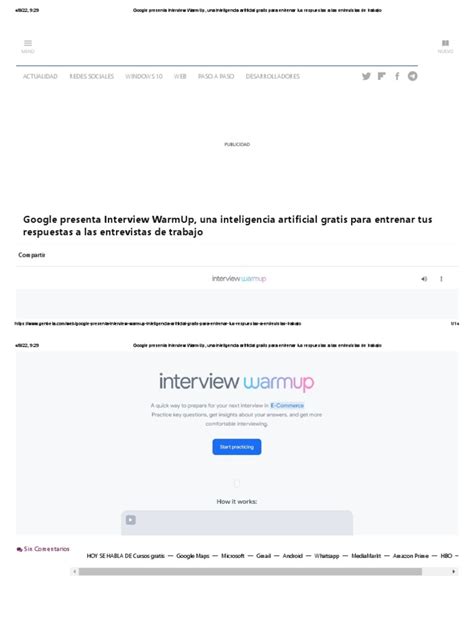 Google Presenta Interview Warmup Una Inteligencia Artificial Gratis Para Entrenar Tus Google Presenta Interview Warmup Una Inteligencia Artificial Gratis Para Entrenar Tus