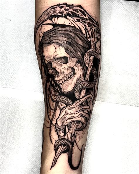 Grim Reaper Skull Tattoo Designs Grim Reaper Skull Tattoo Designs