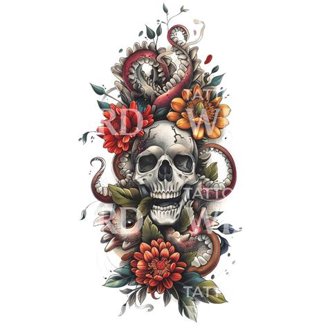 Halfsleeve Skull And Octopus Tattoo Design Tattoos Wizard Designs
