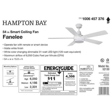Hampton Bay 1008 285 567 70In Led Indoor Low Profile White Ceiling Fan Owner S Manual Hampton Bay 1008 285 567 70In Led Indoor Low Profile White Ceiling Fan Owner S Manual