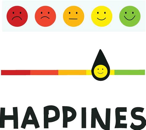 Happiness Level Indicator With Emoji Face And 5 Color Levels Vector 35067687 Vector Art At Vecteezy