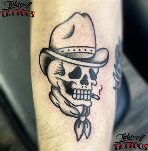 Happy Sunday Here S A Cowboy Tattoo Traditionaltattoo Tattooideas Cowboy Western Skull Linework Blackwork Art Tattoooftheday Htg Legsleeve Sleeve Wip Industryinks Yournewfavoriteink Industryinks Htg333