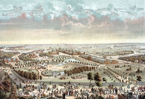 Historic Bird S Eye View Of The Philadelphia World S Fair Of 1876 Knowol