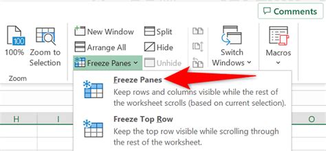 Freeze Multiple Rows in Excel