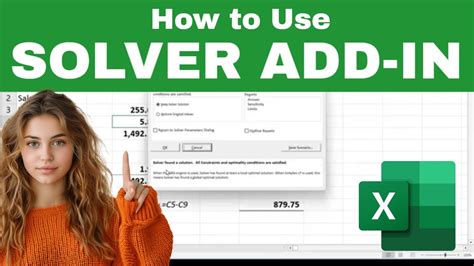 How To Add Amp Use The Solver Add In For Excel Free Amp Quot What If Analysis Tool Youtube How To Add Amp Use The Solver Add In For Excel Free Amp Quot What If Analysis Tool Youtube