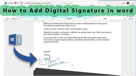 How To Add Digital Signature In Microsoft Word By Two Different Methods Youtube