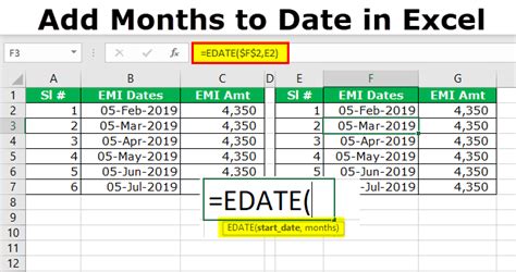How To Add Month In Excel