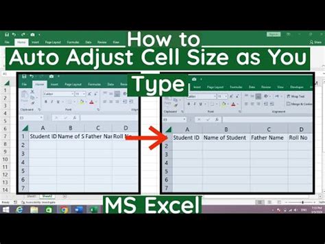 How To Auto Adjust Cell Size As You Type In Ms Excel Auto Adjust Cell Size While Typing In