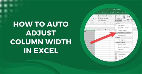 How To Auto Adjust Column Width In Excel Vba Free Word Template