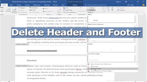 How To Delete Header And Footer In Microsoft Word 2017 Youtube How To Delete Header And Footer In Microsoft Word 2017 Youtube